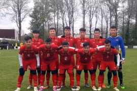 Đội hình U21 Việt Nam trong trận gặp Roda JC. (Ảnh: VFF)