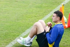 Văn Lâm chấn thương, Nguyên Mạnh đang bị treo giò, khung thành tuyển Việt Nam đang không có những con người tốt nhất. (Ảnh: Minh Chiến/Vietnam+)