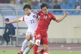 Lứa Văn Toàn, Công Phượng từng cầm hòa U23 Hàn Quốc hồi năm 2015. (Ảnh: Minh Chiến/Vietnam+)