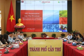 Quang cảnh buổi làm việc. (Ảnh: Ánh Tuyết/TTXVN)