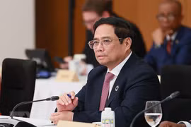 Thủ tướng Phạm Minh Chính tại một phiên thảo luận. (Ảnh: Dương Giang/TTXVN)