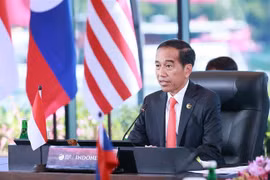 Tổng thống Indonesia Joko Widodo phát biểu tại Hội nghị Cấp cao ASEAN lần thứ 42. (Ảnh: Dương Giang/TTXVN)