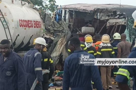 Hiện trường vụ tai nạn. (Nguồn: Mỵoyonline)