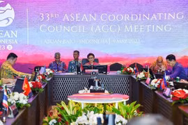 Bộ trưởng Ngoại giao Indonesia Retno Marsudi chủ trì Hội nghị Hội đồng Điều phối ASEAN (ACC) lần thứ 33. (Ảnh: TTXVN phát)