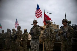 Binh sỹ Mỹ tham gia cuộc tập trận đa quốc gia Balkan Sentinel 21 tại thao trường ở Novo Selo, Bulgaria ngày 31/5/2021. (Ảnh: AFP/TTXVN)