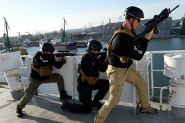 Binh sỹ Ba Lan tham gia buổi huấn luyện. (Nguồn: AFP/TTXVN)