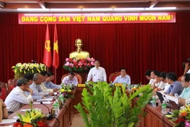 Quang cảnh buổi làm việc. (Ảnh: Phạm Cường/TTXVN)