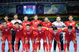 Đội tuyển Futsal Việt Nam. (Ảnh: Quang Thắng/TTXVN phát)