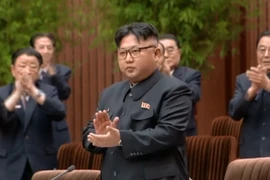 Nhà lãnh đạo Kim Jong-Un dự Hội nghị Nhân dân tối cao Triều Tiên ngày 29/6. (Nguồn: YONHAP/TTXVN)