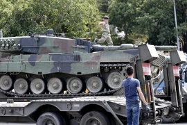 Binh sỹ Thổ Nhĩ Kỳ làm nhiệm vụ tại Istanbul ngày 17/7. (Nguồn: EPA/TTXVN)