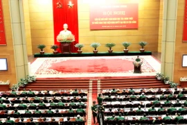 Quân ủy Trung ương tổ chức Hội nghị cán bộ chủ chốt toàn quân học tập, quán triệt và triển khai thực hiện Nghị quyết Đại hội XII của Đảng ngày 26/5. (Ảnh: An Đăng/TTXVN)