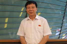 Đại biểu Phạm Xuân Thăng, đoàn Hải Dương bên lề Quốc hội. (Ảnh: Đức Duy/Vietnam+)