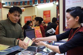 Khách hàng đang mua sắm tại siêu thị (Ảnh: Đức Duy/Vietnam+)