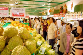 Khai trương trung tâm thương mại Lotte Mart Nam Sài Gòn. (Ảnh: TTXVN)