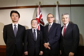 Các Bộ trưởng và ngoại trưởng hai nước. (Nguồn: Reuters)