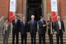 Lãnh đạo các nước dự Hội nghị thượng đỉnh Mexico-EU lần năm tổ chức tại Cantabria, Tây Ban Nha. (Nguồn: AP)