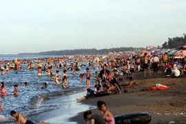 Bãi biển Cửa Lò. (Ảnh: Trọng Đức/TTXVN)