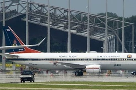 Chiếc máy bay Boeing 737 bị giữ tại sân bay Munich. (Nguồn: AFP)