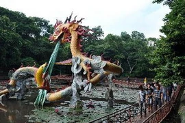 Một góc Khu du lịch sinh thái Đầm Long, Ba Vì. (Ảnh: Thanh Hà/TTXVN)