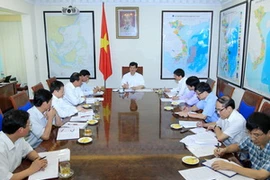 Thủ tướng Nguyễn Tấn Dũng tại buổi làm việc. (Ảnh: Đức Tám/TTXVN)