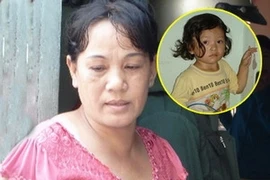 Bảo mẫu Trần Thị Phụng và bé Hồ Thị Thúy Ngân (ảnh nhỏ). (Nguồn: Internet)