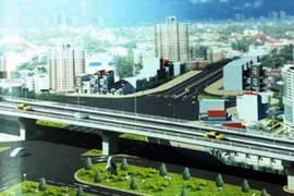 Phối cảnh cầu vượt nút giao thông Ô Chợ Dừa. (Nguồn: hanoi.gov.vn)