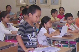 Giờ học của học sinh một trường tiểu học. (Ảnh: Phạm Mai/Vietnam+)