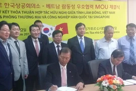 Lễ ký bản ghi nhớ. (Ảnh: Việt Hải/Vietnam+)