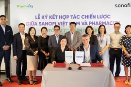 Lễ ký kết Thỏa thuận hợp tác chiến lược “Tối ưu tiếp cận Insulin trong điều trị đái tháo đường. (Ảnh: PV/Vietnam+)