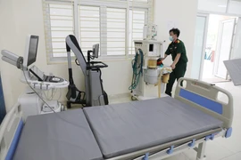 Bắc Giang "thần tốc" hoàn thành bệnh viện dã chiến trong ngày. (Ảnh: Danh Lam/TTXVN)