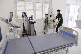 Bắc Giang "thần tốc" hoàn thành bệnh viện dã chiến trong ngày. (Ảnh: Danh Lam/TTXVN)