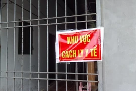 Khu vực cách ly một trường hợp để phòng bệnh bạch hầu. (Ảnh: TTXVN phát)