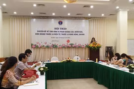 Bà Trần Thị Trang-Phó Vụ trưởng Vụ Pháp chế phát biểu tại hội thảo. (Ảnh: PV/Vietnam+)