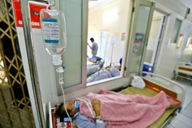 Bệnh nhân điều trị sốt xuất huyết tại khoa Virut ký sinh trùng (Bệnh viện Bệnh Nhiệt đới Trung ương). 