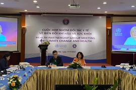 Bộ Y tế và Tổ chức Y tế Thế giới tại Việt Nam công bố Việt Nam đã tham gia Liên minh Hành động Chuyển đổi về Biến đổi Khí hậu và Sức khỏe. (Ảnh: PV/Vietnam+)