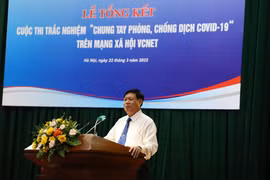 Thứ trưởng Đỗ Xuân Tuyên phát biểu tại buổi tổng kết Cuộc thi. (Ảnh: PV/Vietnam+)