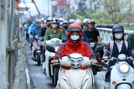 Thời tiết đang rét đậm, rét hại đang kéo dài tại các tỉnh phía Bắc. (Ảnh: An Đăng/TTXVN)