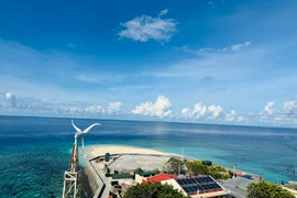 An Bang là đảo nổi, nằm phía Đông Nam của Quần đảo Trường Sa. (Ảnh: Thùy Giang/Vietnam+)