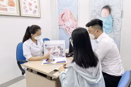 Bác sỹ tư vấn cho cặp vợ chồng trẻ vô sinh hiếm muộn. (Ảnh: PV/Vietnam+)