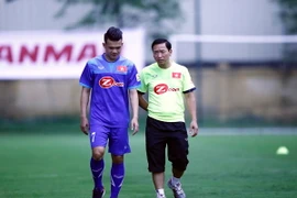 Hoàng Thịnh chấn thương nặng nhưng vẫn được giữ ở lại đội tuyển để điều trị. (Ảnh: Vi Khánh/Vietnam+)