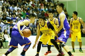 Cuộc đối đầu với HCM City Wings là trận giao hữu chuẩn bị thứ hai trước VBA 2016 của Hanoi Buffaloes. (Ảnh: Minh Chiến/Vietnam+)