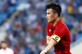 Công Vinh ghi hai bàn trong thắng lợi 5-2 của đội tuyển Việt Nam. (Ảnh: Minh Chiến/Vietnam+)