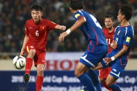 Tuyển Việt Nam giữ nguyên bộ khung trước cuộc tái đấu Iraq. (Ảnh: Đỗ Đen/Vietnam+)