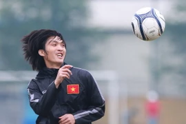 Tuấn Anh (số 8) không còn lỡ hẹn với U23 Việt Nam vì chấn thương. (Ảnh: Minh Chiến/Vietnam+)