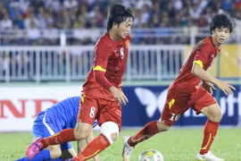 Tuấn Anh (số 8) và Công Phượng là những hy vọng mới của bóng đá Việt Nam. (Ảnh: Minh Chiến/Vietnam+)