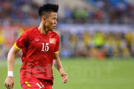 Ngọc Hải trở lại đội tuyển sau sáu tháng. (Ảnh: Minh Chiến/Vietnam+)