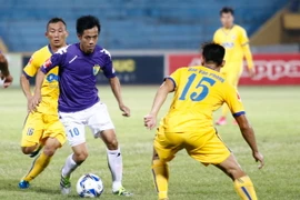 Với Hà Nội T&T, cuộc chiến ở V-League không quan trọng bằng mặt trận Cúp. (Ảnh: Minh Chiến/Vietnam+)