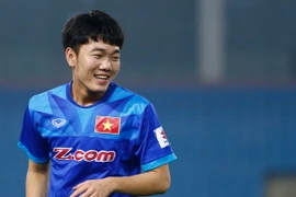Xuân Trường là cái tên cuối cùng trong bộ ba Hoàng Anh Gia Lai về hội quân cùng tuyển Việt Nam tối qua. (Ảnh: Minh Chiến/Vietnam+)