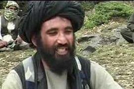 Thủ lĩnh Mullah Akhtar Mansour tại một địa điểm bí mật ở Afghanistan. (Nguồn: The Indian Express TTXVN)