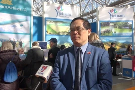 Ông Nguyễn Quốc Hưng trả lời phỏng vấn. (Ảnh: Duy Trinh/Vietnam+)